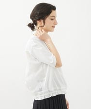NHKHW06230 GIANNI LO GIUDICE(小さいサイズ)(メゾン ドゥ サンク) ウォッシャブルリネンカットソー グリーン
