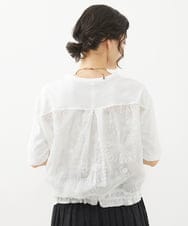 NHKHW06230 GIANNI LO GIUDICE(小さいサイズ)(メゾン ドゥ サンク) ウォッシャブルリネンカットソー グリーン