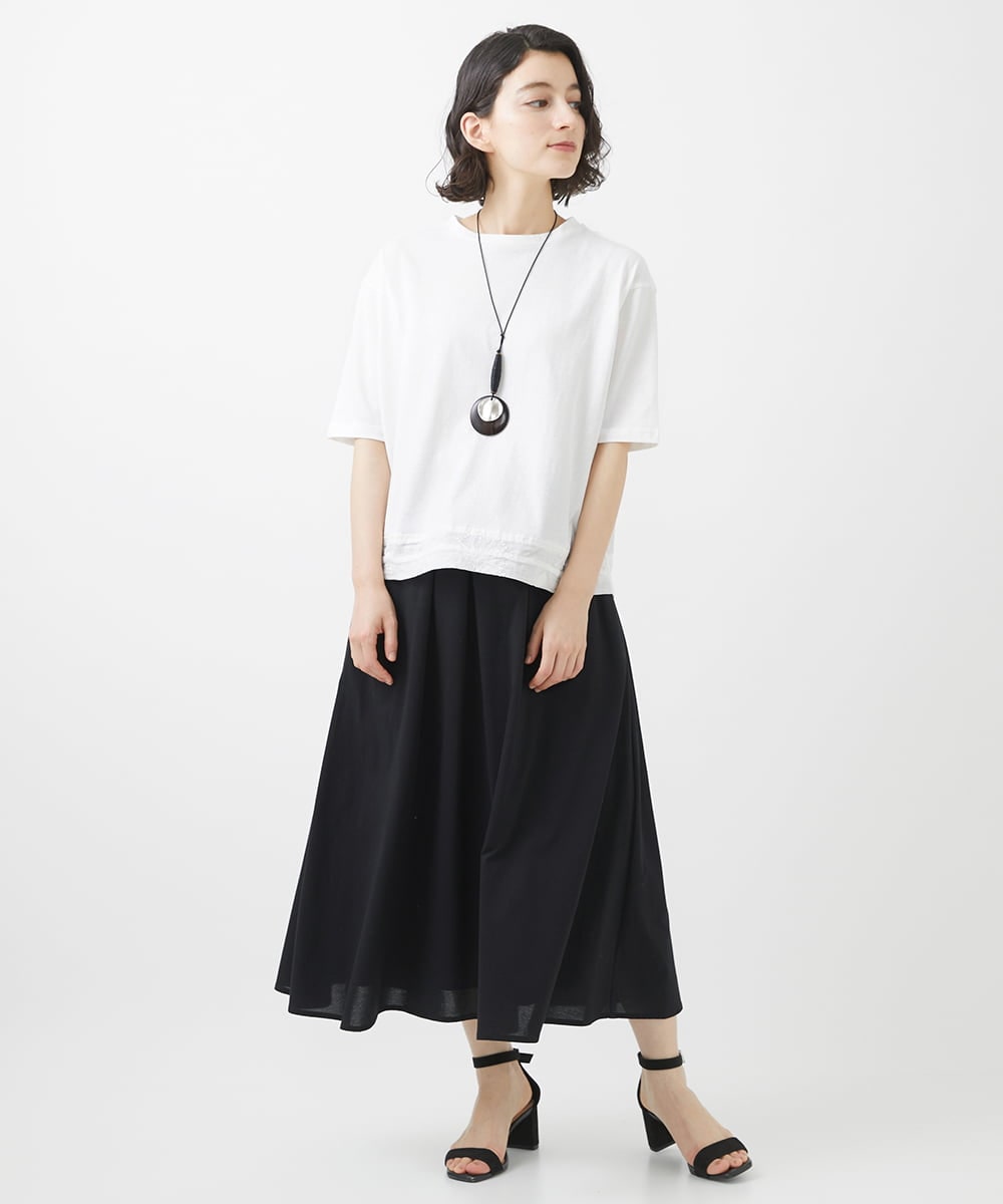 NHKHW06230 GIANNI LO GIUDICE(小さいサイズ)(メゾン ドゥ サンク) ウォッシャブルリネンカットソー グリーン