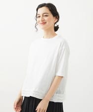 NHKHW06230 GIANNI LO GIUDICE(小さいサイズ)(メゾン ドゥ サンク) ウォッシャブルリネンカットソー グリーン