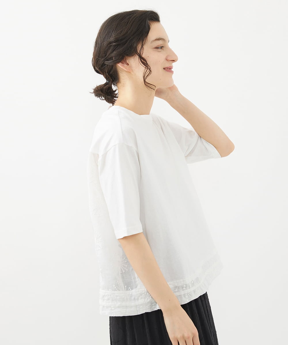 NHKHW06230 GIANNI LO GIUDICE(小さいサイズ)(メゾン ドゥ サンク) ウォッシャブルリネンカットソー グリーン