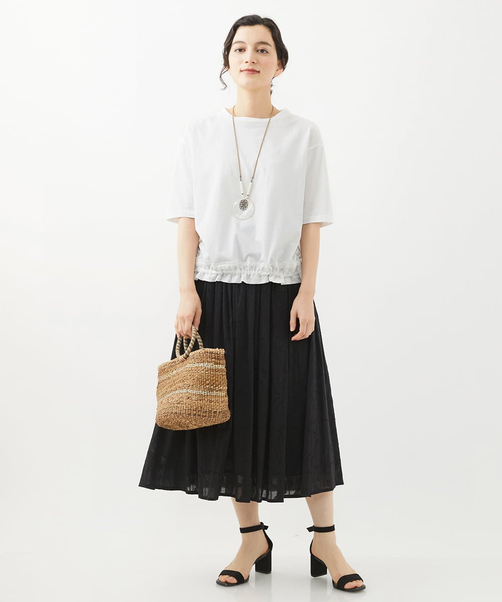 NHKHW06230 GIANNI LO GIUDICE(小さいサイズ)(メゾン ドゥ サンク) ウォッシャブルリネンカットソー グリーン