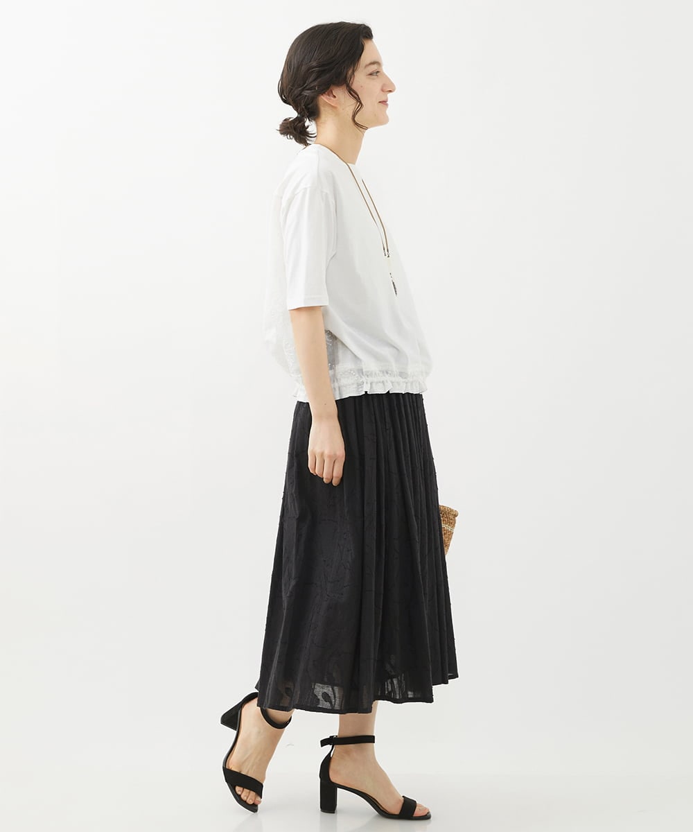 NHKHW06230 GIANNI LO GIUDICE(小さいサイズ)(メゾン ドゥ サンク) ウォッシャブルリネンカットソー グリーン