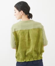 NHKHW06230 GIANNI LO GIUDICE(小さいサイズ)(メゾン ドゥ サンク) ウォッシャブルリネンカットソー グリーン