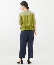 NHKHW06230 GIANNI LO GIUDICE(小さいサイズ)(メゾン ドゥ サンク) ウォッシャブルリネンカットソー グリーン