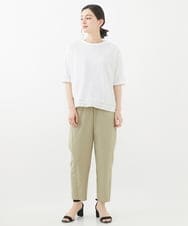 NHKHW06230 GIANNI LO GIUDICE(小さいサイズ)(メゾン ドゥ サンク) ウォッシャブルリネンカットソー グリーン