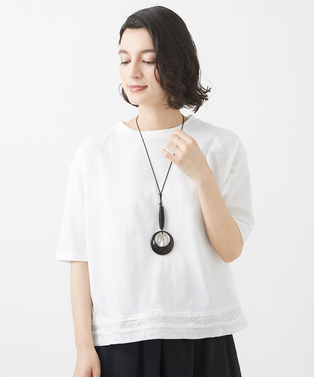 NHKHW06230 GIANNI LO GIUDICE(小さいサイズ)(メゾン ドゥ サンク) ウォッシャブルリネンカットソー グリーン