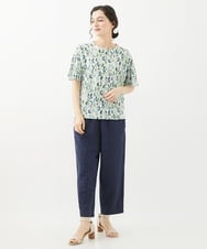 NHKHW23220 GIANNI LO GIUDICE(小さいサイズ)(メゾン ドゥ サンク) [日本製]クレセントプリントカットソー ホワイト系