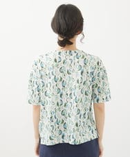 NHKHW23220 GIANNI LO GIUDICE(小さいサイズ)(メゾン ドゥ サンク) [日本製]クレセントプリントカットソー ホワイト系