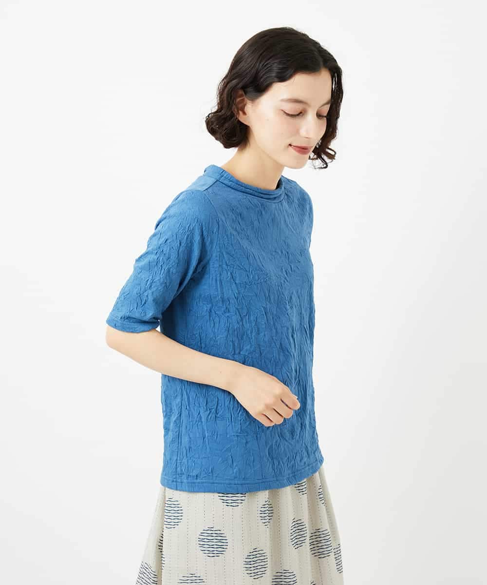 NHKJB11160 GIANNI LO GIUDICE(小さいサイズ)(メゾン ドゥ サンク) [日本製]キャッチワッシャーカットソー ライトグレー