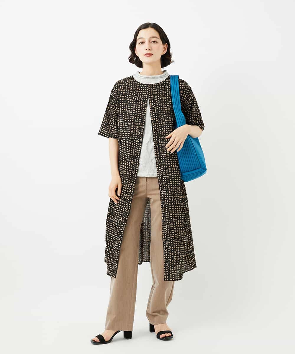 NHKJB11160 GIANNI LO GIUDICE(小さいサイズ)(メゾン ドゥ サンク) [日本製]キャッチワッシャーカットソー ライトグレー