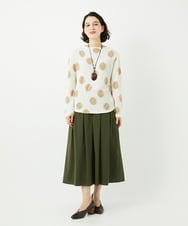 NHKJC03230 GIANNI LO GIUDICE(小さいサイズ)(メゾン ドゥ サンク) [日本製]強撚コットンドットカットソー アイボリー