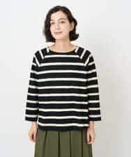 NHKJC21200 GIANNI LO GIUDICE(小さいサイズ)(メゾン ドゥ サンク) [日本製]強撚コットンドットカットソー ベージュ系