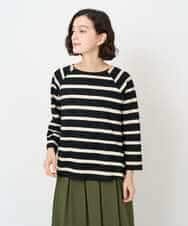 NHKJC21200 GIANNI LO GIUDICE(小さいサイズ)(メゾン ドゥ サンク) [日本製]強撚コットンドットカットソー ベージュ系