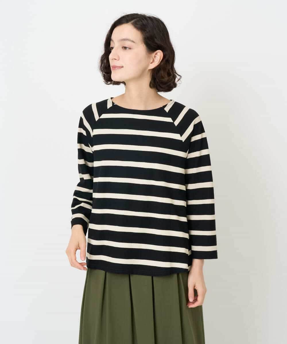 NHKJC21200 GIANNI LO GIUDICE(小さいサイズ)(メゾン ドゥ サンク) [日本製]強撚コットンドットカットソー ベージュ系