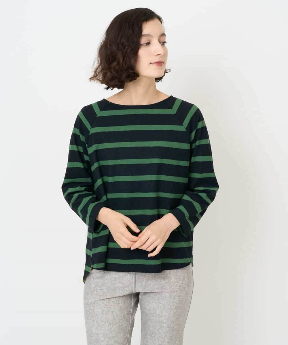NHKJC21200 GIANNI LO GIUDICE(小さいサイズ)(メゾン ドゥ サンク) [日本製]強撚コットンドットカットソー ベージュ系