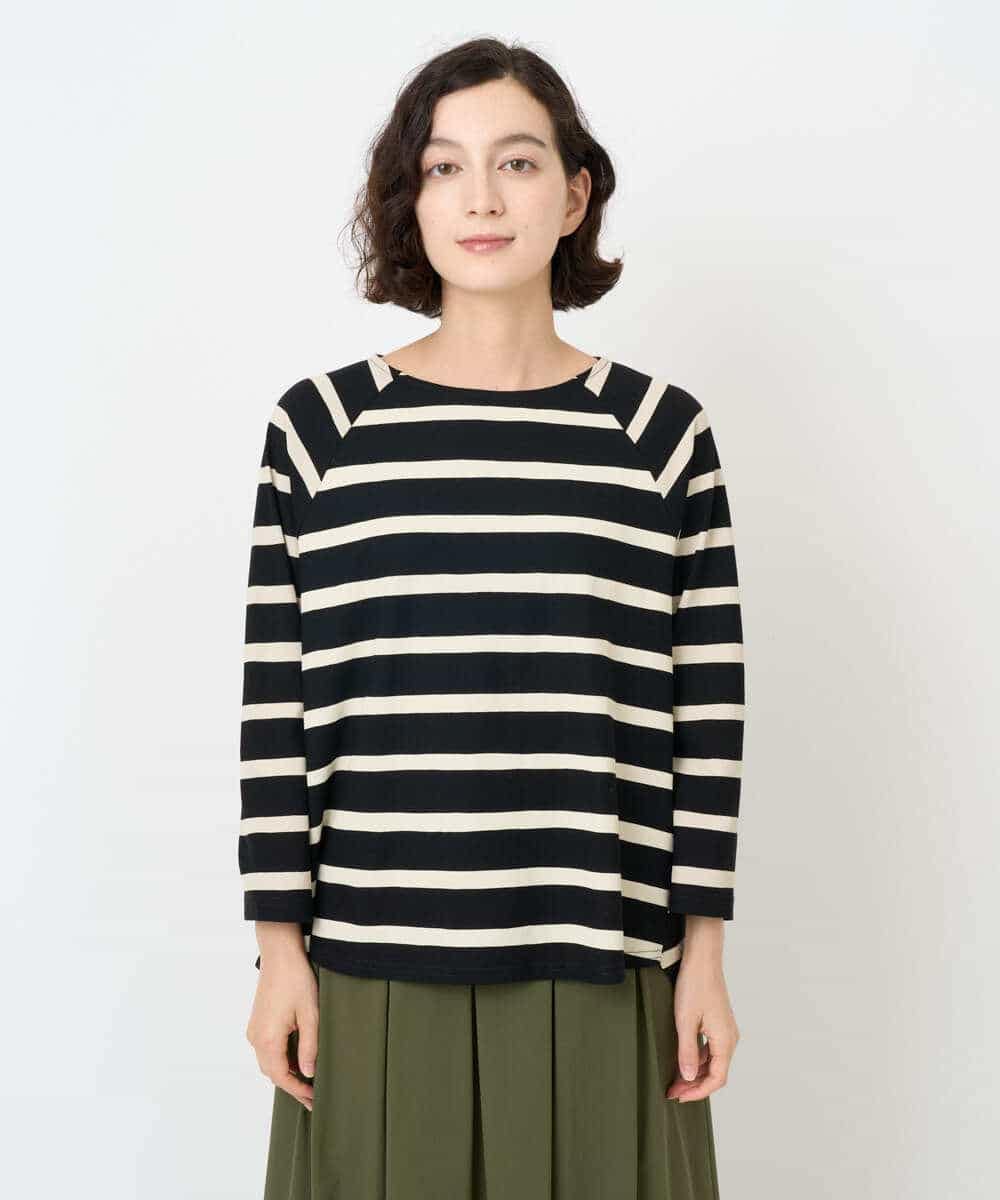 NHKJC21200 GIANNI LO GIUDICE(小さいサイズ)(メゾン ドゥ サンク) [日本製]強撚コットンドットカットソー ベージュ系