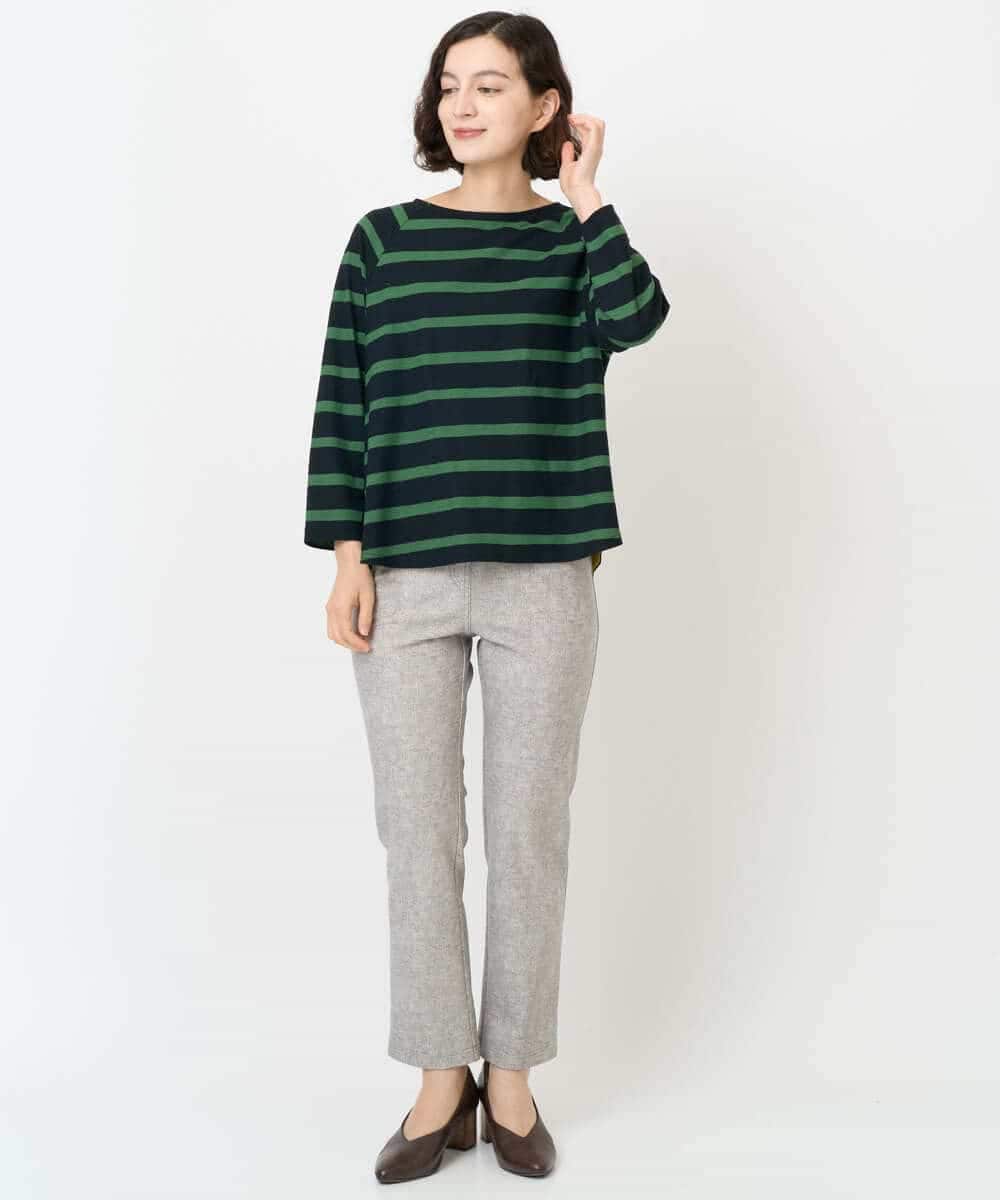 NHKJC21200 GIANNI LO GIUDICE(小さいサイズ)(メゾン ドゥ サンク) [日本製]強撚コットンドットカットソー ベージュ系