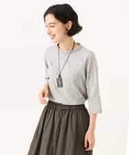 NHKJD11160 GIANNI LO GIUDICE(小さいサイズ)(メゾン ドゥ サンク) [日本製]キャッチワッシャージャカードプルオーバー イエロー