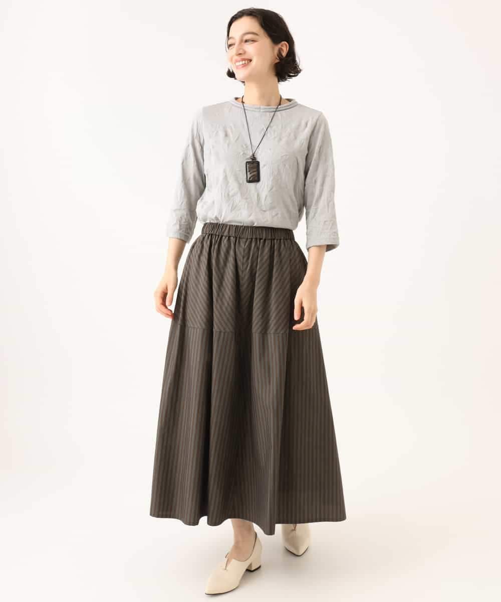NHKJD11160 GIANNI LO GIUDICE(小さいサイズ)(メゾン ドゥ サンク) [日本製]キャッチワッシャージャカードプルオーバー イエロー