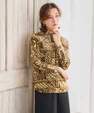 NHKJD16230 GIANNI LO GIUDICE(小さいサイズ)(メゾン ドゥ サンク) リバートライバルプリントカットソー グリーン