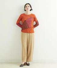 NHKJQ02220 GIANNI LO GIUDICE(小さいサイズ)(メゾン ドゥ サンク) パッチワークプリントカットソー ブルーグリーン系