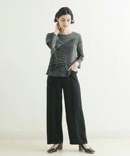 NHKJQ02220 GIANNI LO GIUDICE(小さいサイズ)(メゾン ドゥ サンク) パッチワークプリントカットソー ブルーグリーン系