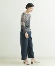 NHKJQ02220 GIANNI LO GIUDICE(小さいサイズ)(メゾン ドゥ サンク) パッチワークプリントカットソー ブルーグリーン系