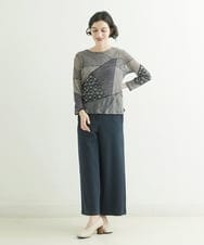 NHKJQ02220 GIANNI LO GIUDICE(小さいサイズ)(メゾン ドゥ サンク) パッチワークプリントカットソー ブルーグリーン系