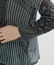 NHKJQ02220 GIANNI LO GIUDICE(小さいサイズ)(メゾン ドゥ サンク) パッチワークプリントカットソー ブルーグリーン系