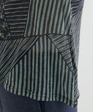 NHKJQ02220 GIANNI LO GIUDICE(小さいサイズ)(メゾン ドゥ サンク) パッチワークプリントカットソー ブルーグリーン系