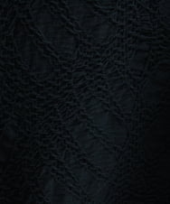 NHKJQ11130 GIANNI LO GIUDICE(小さいサイズ)(メゾン ドゥ サンク) 【定番人気アイテム】インド綿リーフジャカードボトルネックカットソー ブラック