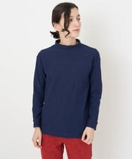 NHKJS12190 GIANNI LO GIUDICE(小さいサイズ)(メゾン ドゥ サンク) [日本製]イレギュラードットピンタックカットソー ネイビー