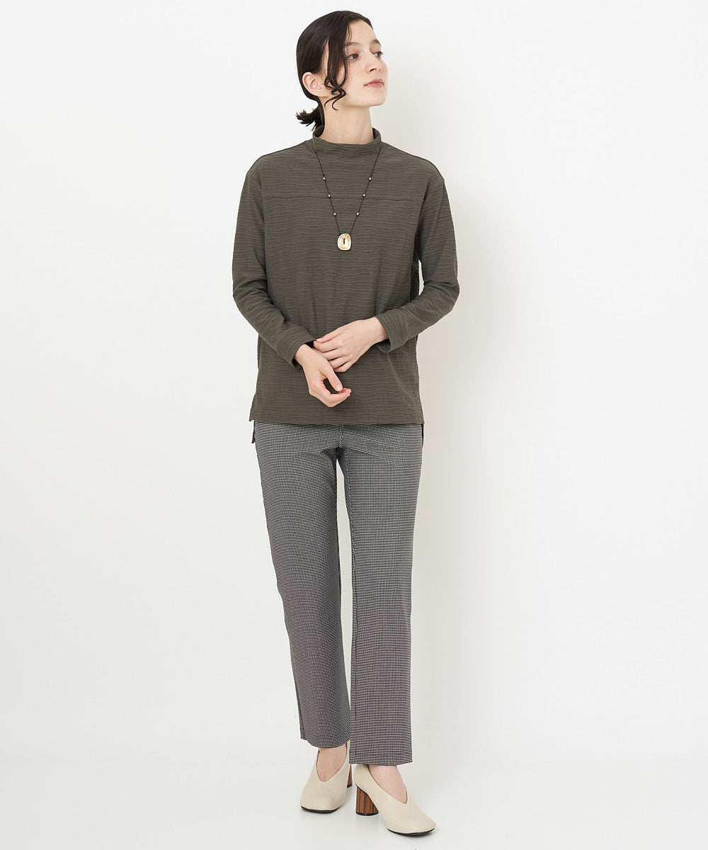 NHKJS12190 GIANNI LO GIUDICE(小さいサイズ)(メゾン ドゥ サンク) [日本製]イレギュラードットピンタックカットソー ネイビー