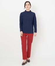 NHKJS12190 GIANNI LO GIUDICE(小さいサイズ)(メゾン ドゥ サンク) [日本製]イレギュラードットピンタックカットソー ネイビー