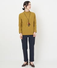 NHKJS12190 GIANNI LO GIUDICE(小さいサイズ)(メゾン ドゥ サンク) [日本製]イレギュラードットピンタックカットソー ネイビー