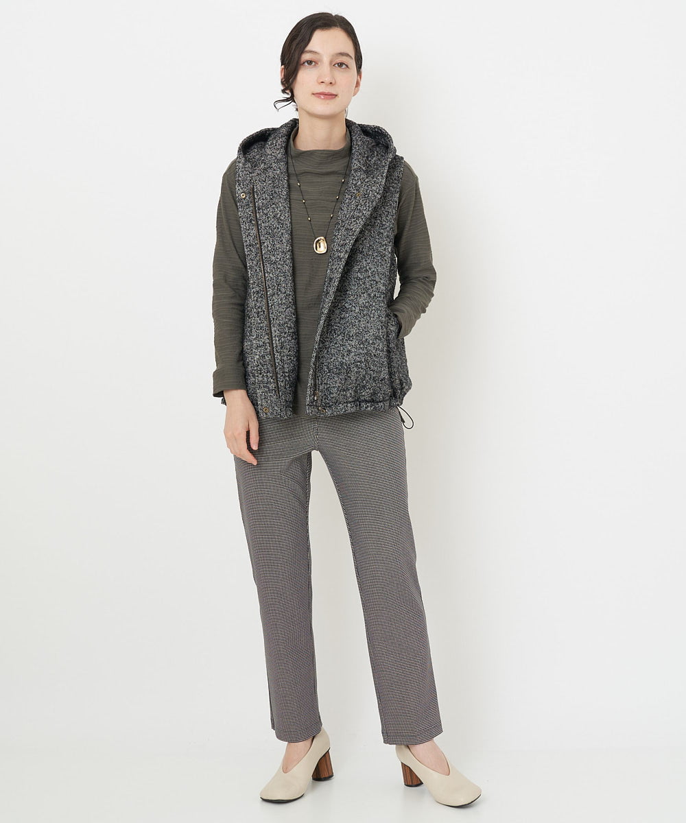 NHKJS12190 GIANNI LO GIUDICE(小さいサイズ)(メゾン ドゥ サンク) [日本製]イレギュラードットピンタックカットソー ネイビー