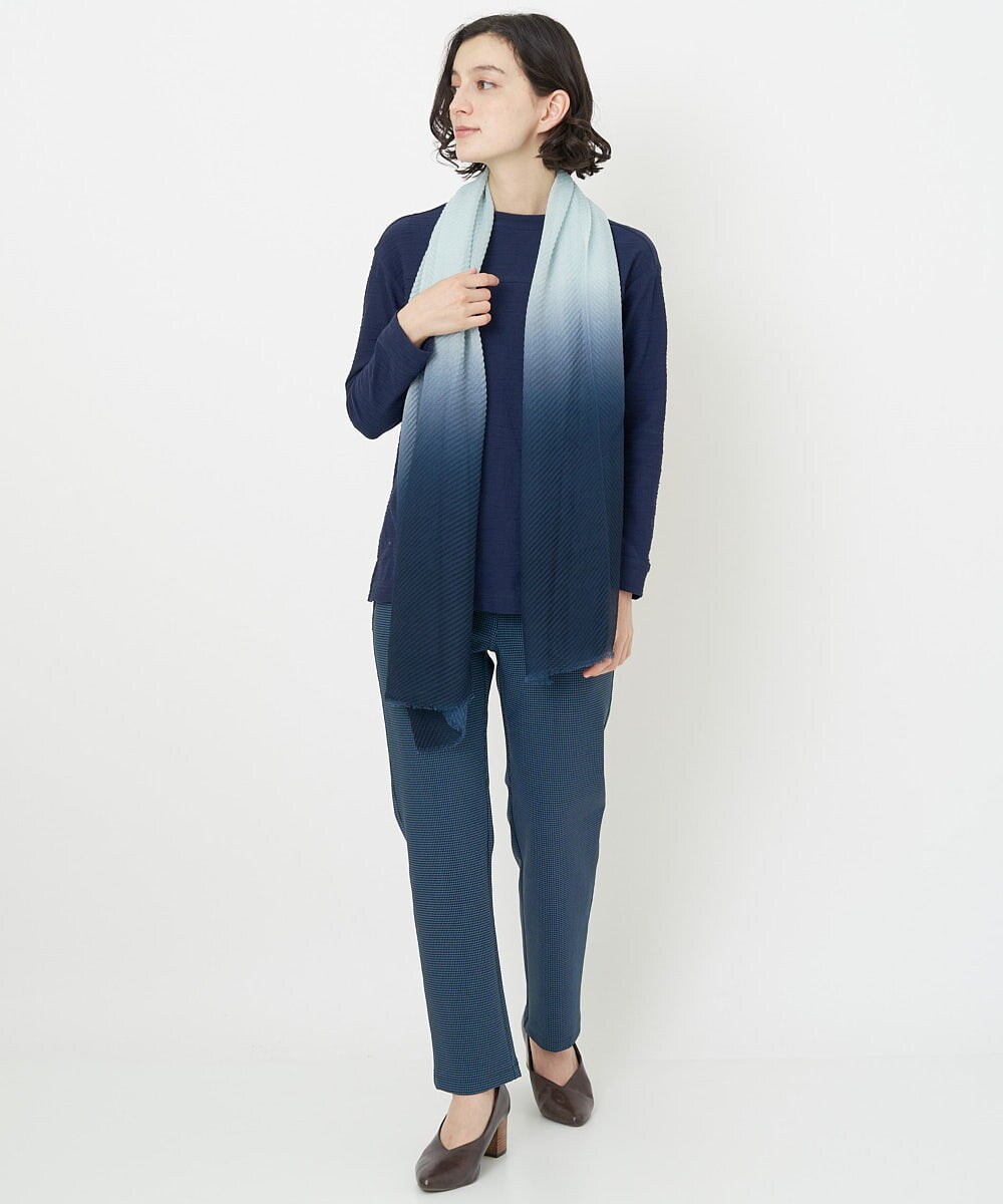 NHKJS12190 GIANNI LO GIUDICE(小さいサイズ)(メゾン ドゥ サンク) [日本製]イレギュラードットピンタックカットソー ネイビー