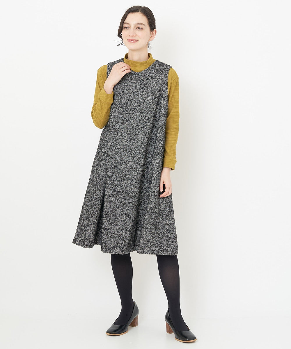 NHKJS12190 GIANNI LO GIUDICE(小さいサイズ)(メゾン ドゥ サンク) [日本製]イレギュラードットピンタックカットソー ネイビー