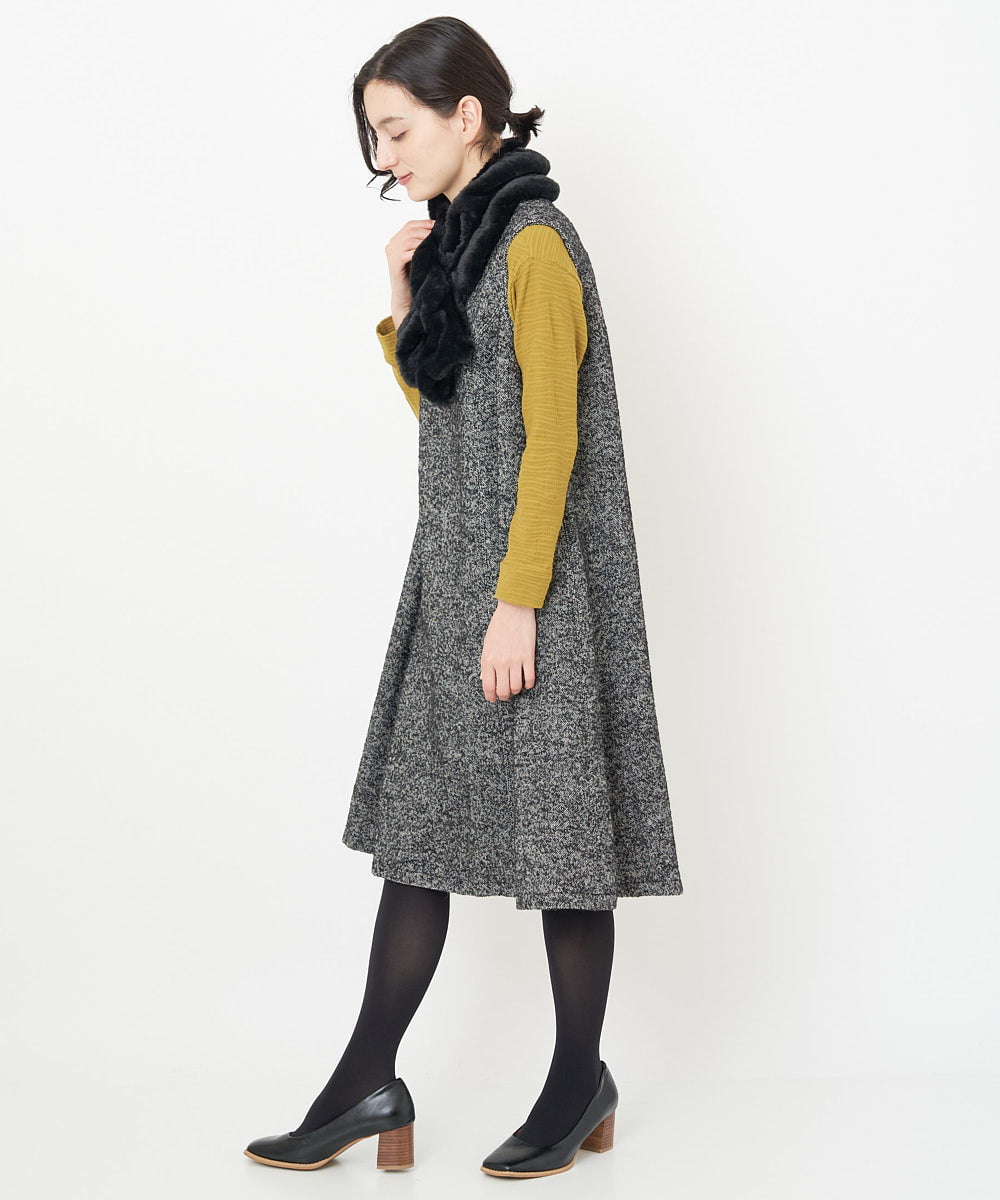 NHKJS12190 GIANNI LO GIUDICE(小さいサイズ)(メゾン ドゥ サンク) [日本製]イレギュラードットピンタックカットソー ネイビー