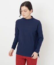 NHKJS12190 GIANNI LO GIUDICE(小さいサイズ)(メゾン ドゥ サンク) [日本製]イレギュラードットピンタックカットソー ネイビー