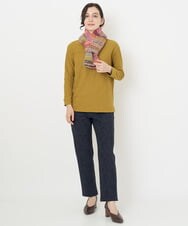 NHKJS12190 GIANNI LO GIUDICE(小さいサイズ)(メゾン ドゥ サンク) [日本製]イレギュラードットピンタックカットソー ネイビー