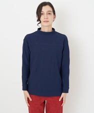NHKJS12190 GIANNI LO GIUDICE(小さいサイズ)(メゾン ドゥ サンク) [日本製]イレギュラードットピンタックカットソー ネイビー