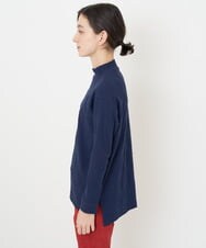 NHKJS12190 GIANNI LO GIUDICE(小さいサイズ)(メゾン ドゥ サンク) [日本製]イレギュラードットピンタックカットソー ネイビー