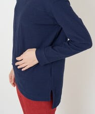 NHKJS12190 GIANNI LO GIUDICE(小さいサイズ)(メゾン ドゥ サンク) [日本製]イレギュラードットピンタックカットソー ネイビー