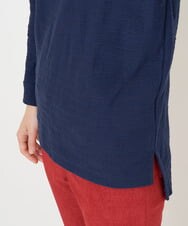 NHKJS12190 GIANNI LO GIUDICE(小さいサイズ)(メゾン ドゥ サンク) [日本製]イレギュラードットピンタックカットソー ネイビー