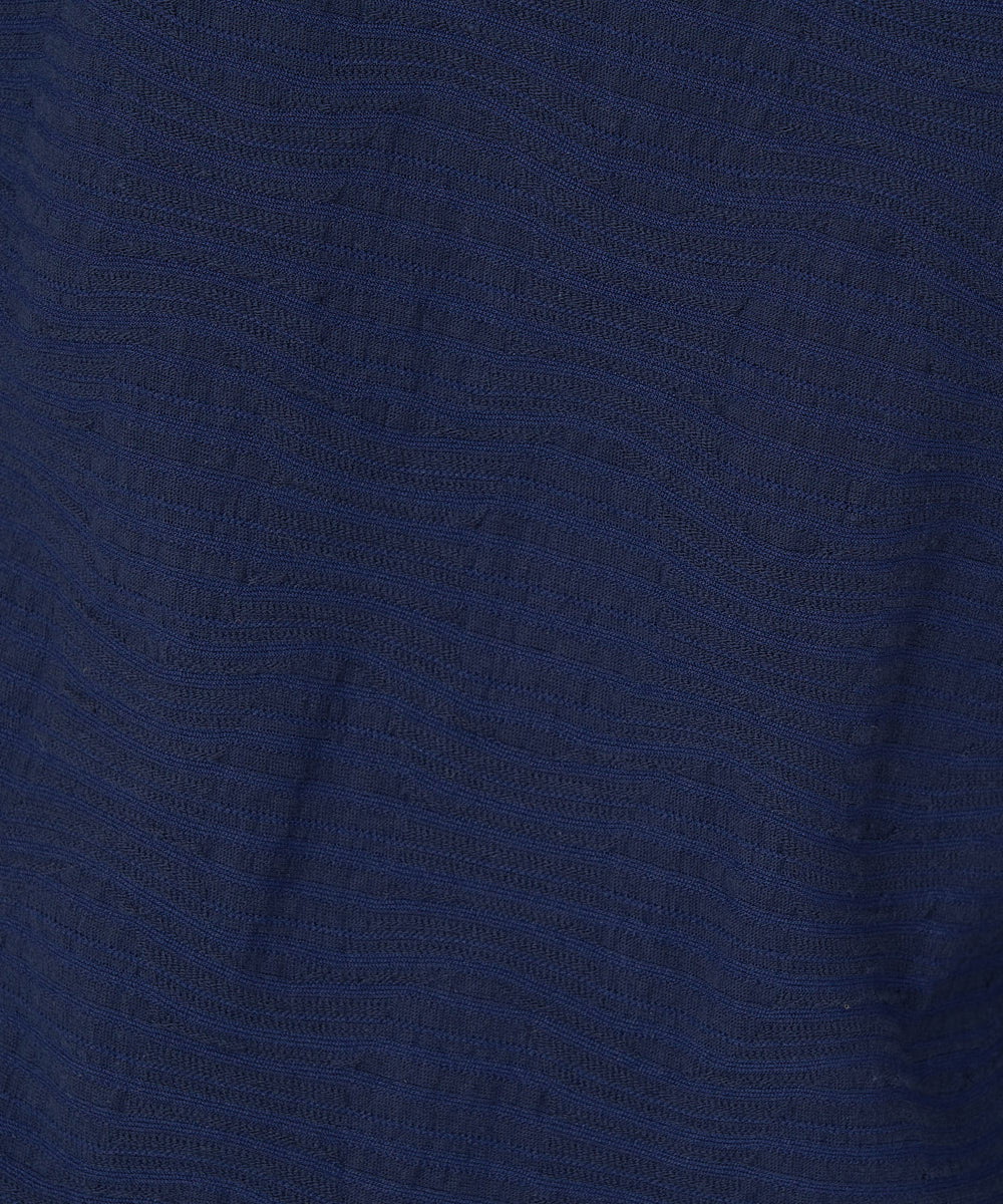 NHKJS12190 GIANNI LO GIUDICE(小さいサイズ)(メゾン ドゥ サンク) [日本製]イレギュラードットピンタックカットソー ネイビー