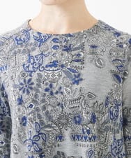 NHKJV51360 GIANNI LO GIUDICE(小さいサイズ)(メゾン ドゥ サンク) [日本製]ワンダーランドジャガードチュニック グレー系