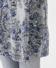NHKJV51360 GIANNI LO GIUDICE(小さいサイズ)(メゾン ドゥ サンク) [日本製]ワンダーランドジャガードチュニック グレー系