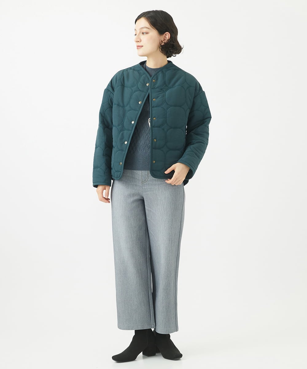 NHLAB12250 GIANNI LO GIUDICE(小さいサイズ)(メゾン ドゥ サンク) [日本製]ボンバー裏起毛デニム柄プリントパンツ ライトグレー